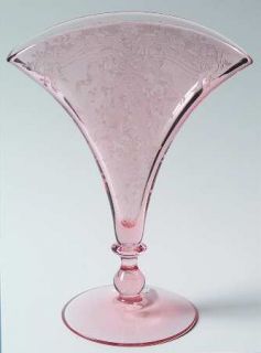Fostoria June Pink Fan Vase   Stem #5098, Etch #279, Pink