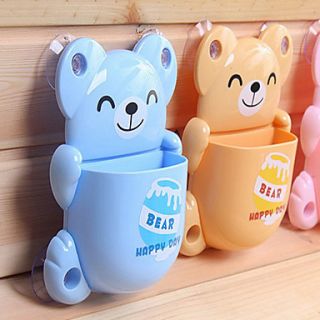 Bear Toothbrush Holder with Four Suction Cups (More Colors)
