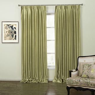 (One Pair)Fancy Modern Liscio Embossed Solid Blackout Curtain