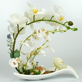 10.5H Artistic Style Orchids in Ceramic Vase