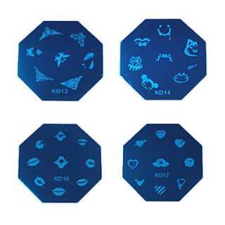 1PCS Nail Art Stamp Stamping Blue Image Template Plate KD Series NO.13 17 (Assorted Colors)