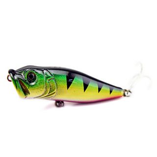 Hard Bait Popper 65mm 8.5g Water Surface Fishing Lure Green
