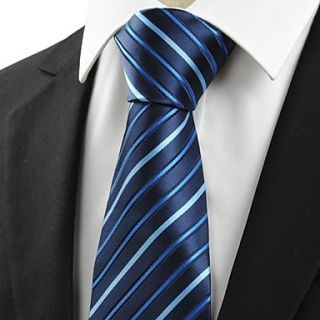 Classic Striped Black Blue Mens Tie Necktie Formal Business Holiday Gift