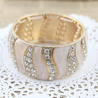 Kayshine Pink Drop Diamond Wave Shape Bracelet