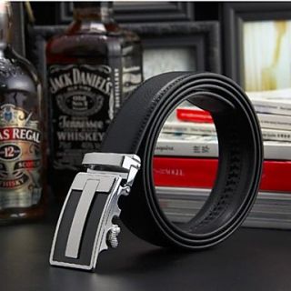 Mens Genuine Leather Automatic Buckle Belt
