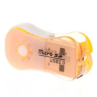USB 2.0 Memory Card Reader (Yellow/Orange)