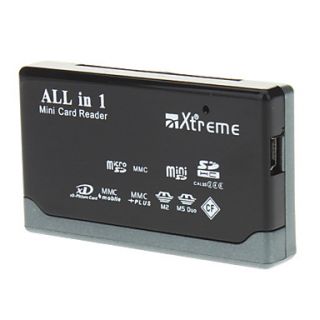 All in one Mini USB 2.0 Memory Card Reader (Black)