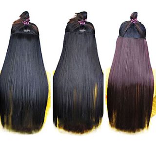 25 Inch Clip in Synthetic Straight Hair Extensions with 5 Clips(Assorted 3 Colors)