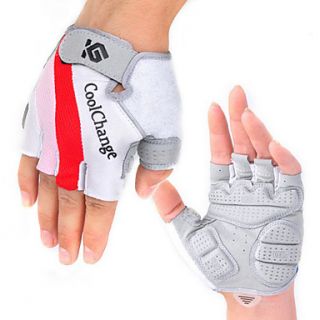 CoolChange Cycling LycraGel Red Half Finger Gloves