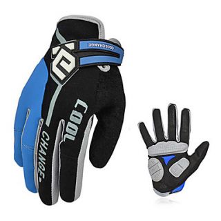 CoolChange Cycling Nylon Blue Full Finger Gloves