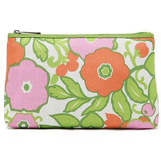 Briefcase Shaped Green Flower Pattern Dacron Make up/Cosmetics Bag Cosmetics Storage