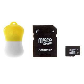 4G Class 4 Ultra microSD TF Card with microSD Adapter and USB Card Reader