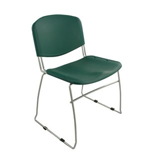 Ergocraft Green Dot Stacking Chairs (set Of 4) (GreenMaterials Plastic, metalQuantity Four (4) chairsDimensions 33.2 inches high x 23 inches wide x 22 inches deep Stacks up to 10 chairs )