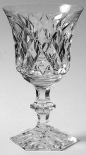Val St Lambert Metternich Fantaisie Water Goblet   Cut Bowl And Stem