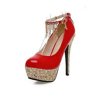Patent Leather Womens Stiletto Heel Platform Pumps Heels Shoes with Rhinestone/Sparkling Glitter (More Colors)