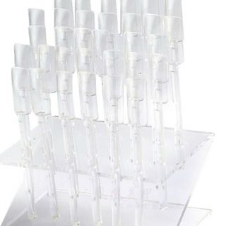 32PCS Nail Art Clear Tips Display Practice Stand Tool Set