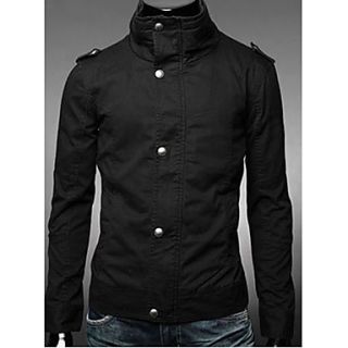Mens Cotton Stand Collar Jacket