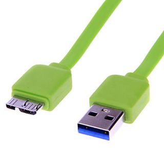 Colorful USB Cable USB 3.0 Male to Micro USB 3.0 Male for NOTE3(Green 1.0m)