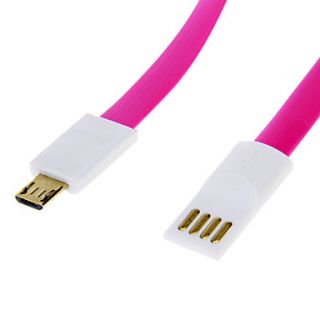 Colorful USB Cable Male USB 2.0 to Male Micro USB 2.0 for Samsung/HTC(Pink 0.2m)