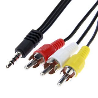3.5mm Male to 3 RCA Male Cable(0.7m)