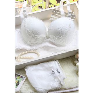 Lace 3/4 Cup Push up Classic Wedding Bra With Panties