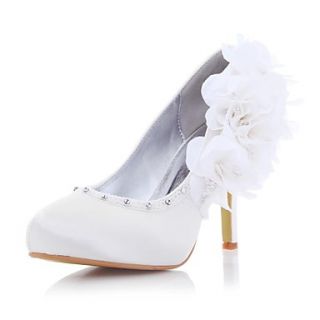 Satin Womens Wedding Stiletto Heel Heels Pumps/Heels with Rhinestone Shoes