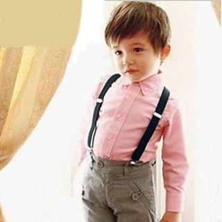 Pure color elastic childrens suspenders