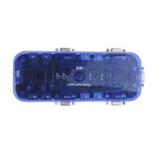 Portable 4 Port Mini USB 2.0 Keyboard Video Monitor PS/2 KVM Switch Box Auto Adapter