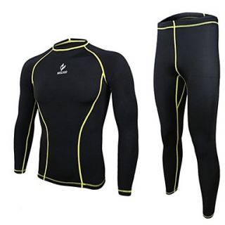 Arsuxeo Mens Compression Long Sleeve BreathableQuick Drying tights base layer