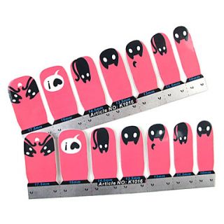 28PCS Full tip Pink Nail Art Stickers Decals