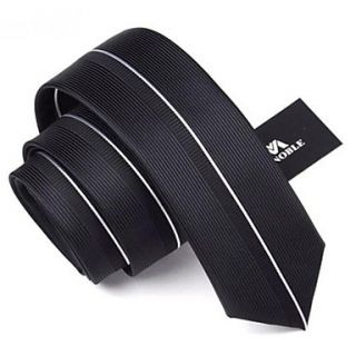 Mens Polyester Business Ties 6cm Casual Necktie Black Pink Blue