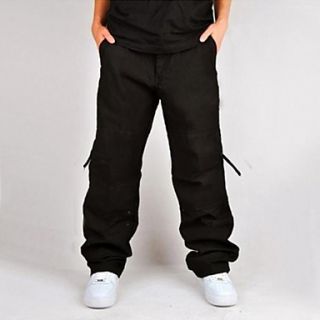 Mens Loose Fit Casual Long Multi Pockets Cargo Pants