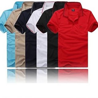 Mens Fashion Brand Short Sleeve Slim Polo T Shirt