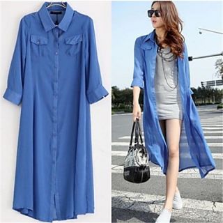 Temperament Bask Long Unlined Upper Garment Chiffon Blouse is Prevented Bask in Clothes Cardigan