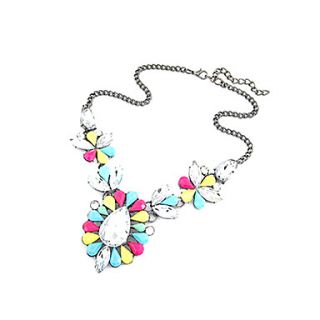 Gorgeous Multicolor Alloy With Rhinestone Drop Womens Necklace