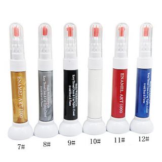Dual Use Rocket Shape Nail Art Pen With Nail Polish Brush Fine Pen Nib No.7 12(1PCS,10ml,Assorted Color)