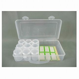 Plastic 9 Compartments Transparent Storage Case