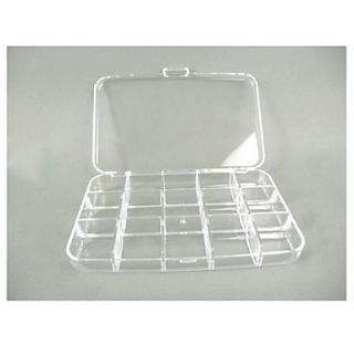 Plastic 15 Compartments Transparent Storage Case