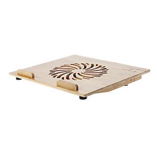 T06 Bamboo USB Silent Cooling Fan for 17 Notebooks