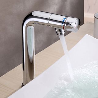 Contemporary Brass Bathroom Sink Faucet with Revolvable Spout (Tall)
