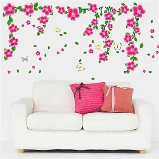 Florals Flower Vine and Butterfly Wall Stickers