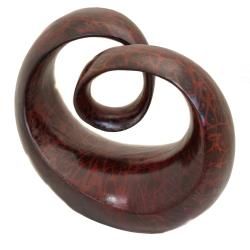 Casa Cortes Modern Abstract Swirl Table Sculpture (Poly stoneDimensions 10 inches high x 6 inches wide x 13.5 inches deep)