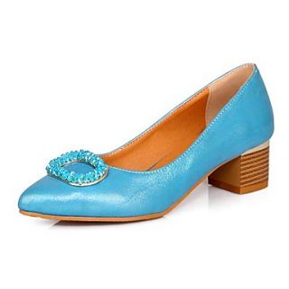 Faux Leather Womens Low Heel Pumps/Heels Shoes With Beading (More Colors)