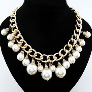 Womens Euramerican Fashion Pearls Alloy Necklace