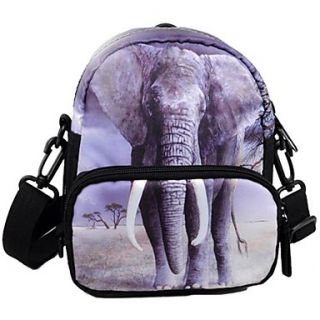 Multifunctional 3D Elephant Overall Printing Outdoor Shoulder Waist Bag