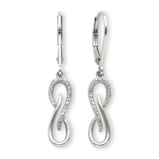 Infinite Promise 1/10 CT. T.W. Diamond Sterling Silver Infinity Earrings, Womens