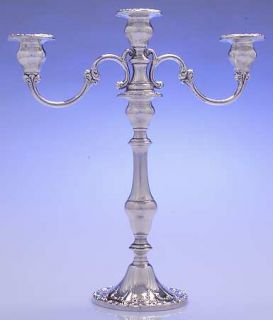 Gorham Chantilly Duchess (Sterling Hollowware) Weighted 3 Light Candelabra   Ste
