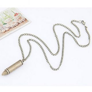 Womens Fashion Metallic Bullet Shaped Necklace