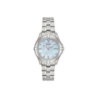 Citizen Eco Drive Womens Silver Tone Diamond Accent Watch EW1930 50D