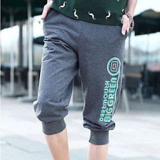 Mens Korean Style Casual Cropped Pants Sport Shorts
